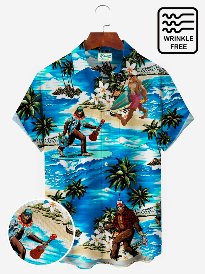 Alohadaddy Beach Vacation Blue Bigfoot Men&