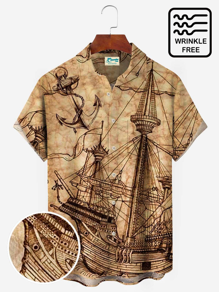 Alohadaddy Vintage Nautical Map Khaki Men&