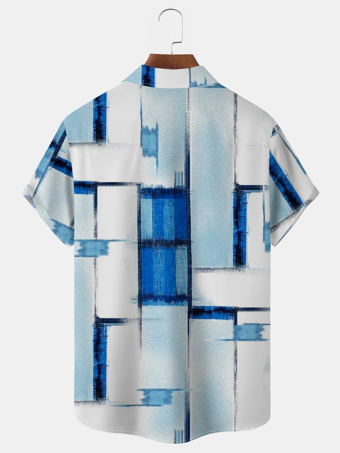 Alohadaddy 50’s Retro Mid-Century Geometric Art Blue Men&