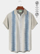 Alohadaddy Vintage Guayabera Men's Off-White Shirt Breathable Comfort Pocket Camp Shirt Big Tall