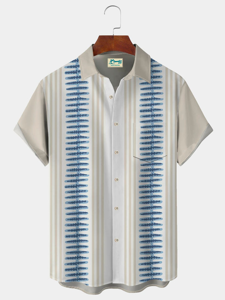 Camisa Guayabera Vintage Alohadaddy para Hombre, Color Blanco Roto, Transpirable, Cómoda, con Bolsillos, Camisa de Campamento, Talla Grande