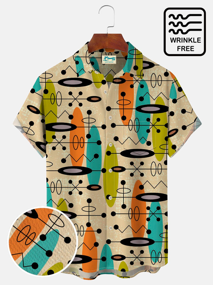 Alohadaddy Vintage Mid-Century Geometric Khaki Men&