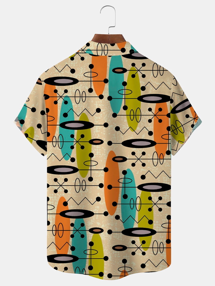 Alohadaddy Vintage Mid-Century Geometric Khaki Men&