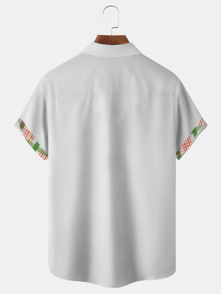 Chemise hawaïenne boutonnée à manches courtes et revers pour homme Alohadaddy Basics à imprimé écossais