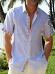 Camisa hawaiana de manga corta con solapa y botones para hombre con estampado de cuadros Alohadaddy Basics