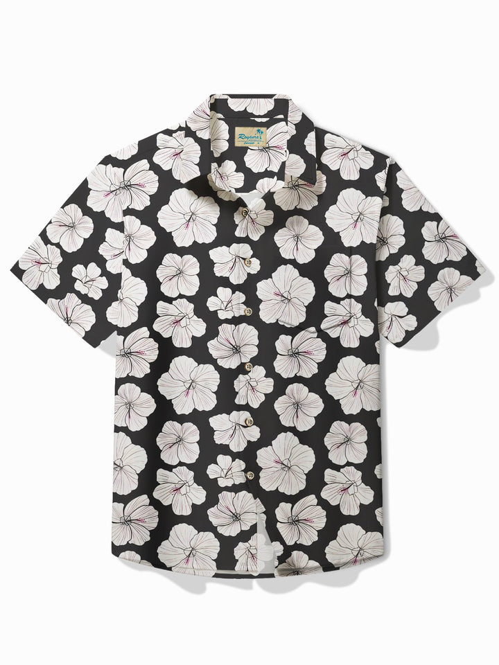 Camisa con bolsillos abotonados para hombre con estampado floral hawaiano Alohadaddy