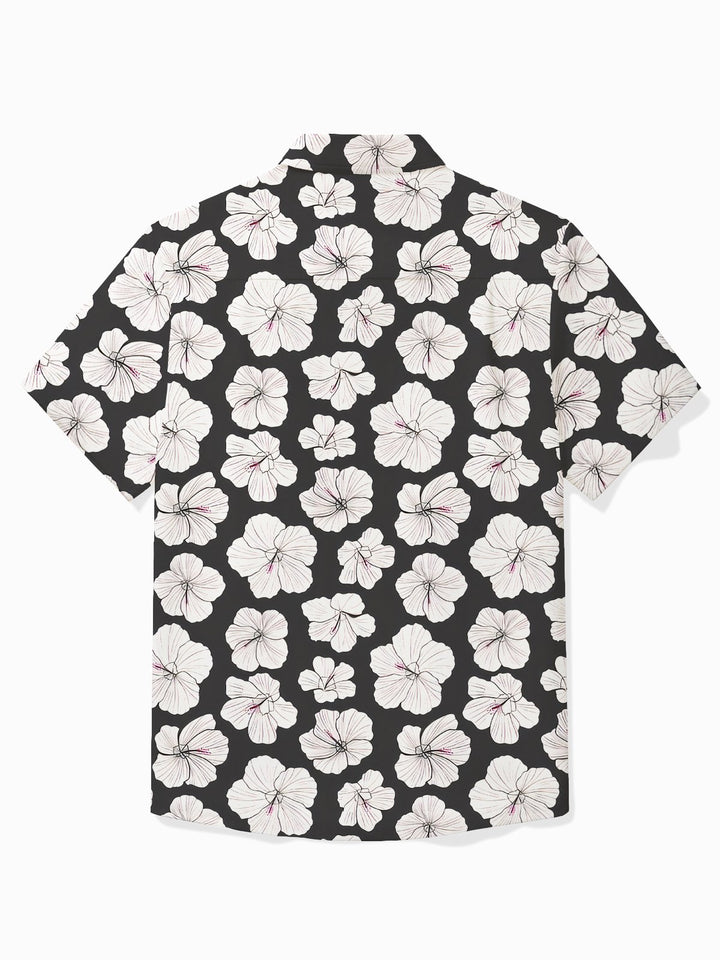 Camisa con bolsillos abotonados para hombre con estampado floral hawaiano Alohadaddy