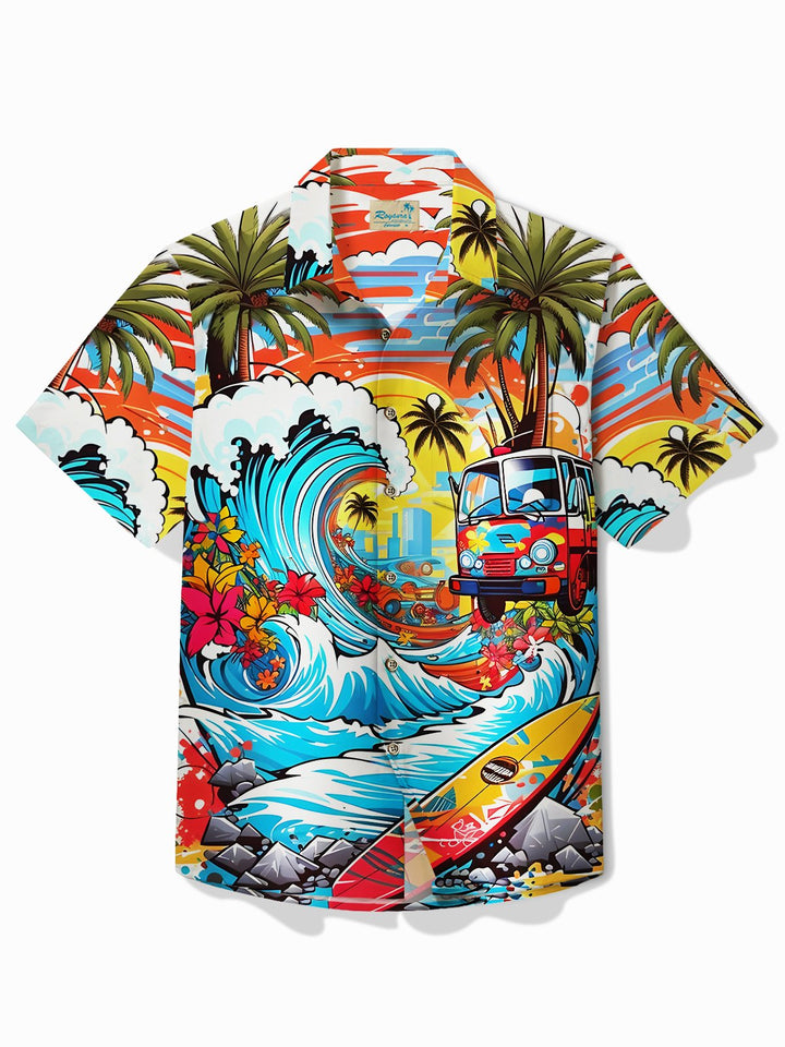 Alohadaddy Hawaii Coconut Surf Print Men&