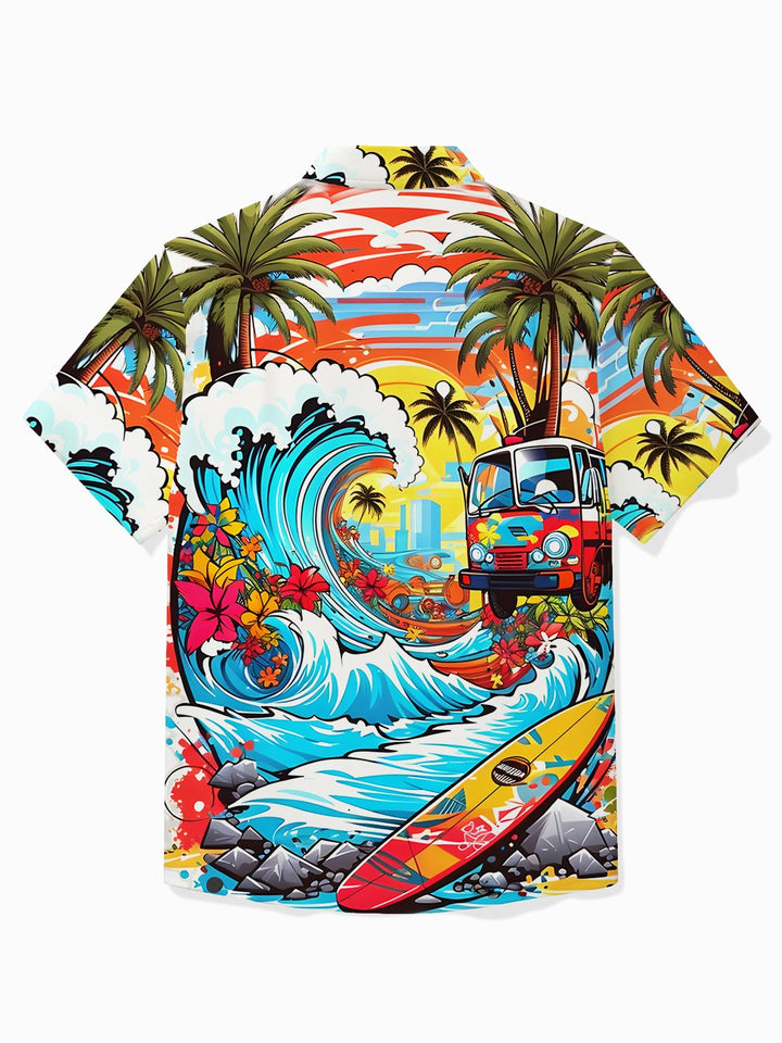 Alohadaddy Hawaii Coconut Surf Print Men&