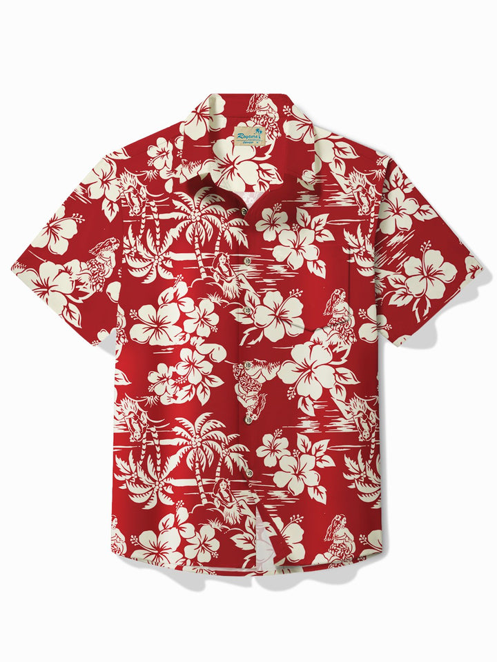 Alohadaddy Hawaiian Floral Botanical Print Men&