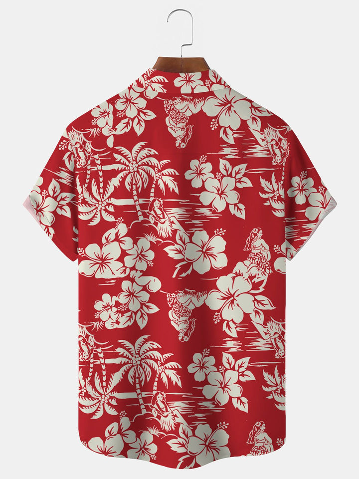 Alohadaddy Hawaiian Floral Botanical Print Men&