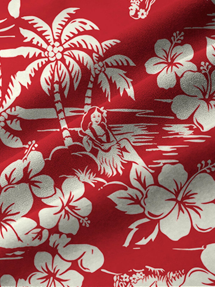 Alohadaddy Hawaiian Floral Botanical Print Men&