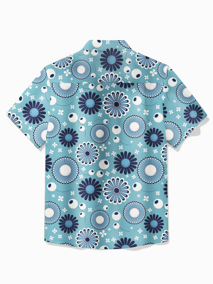 Alohadaddy Retro Mid-Century Geometric Blue Men&