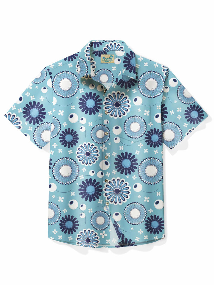 Alohadaddy Retro Mid-Century Geometric Blue Men&