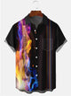 Alohadaddy Black Ombre Guitar Printed Casual Plus Size Shirts