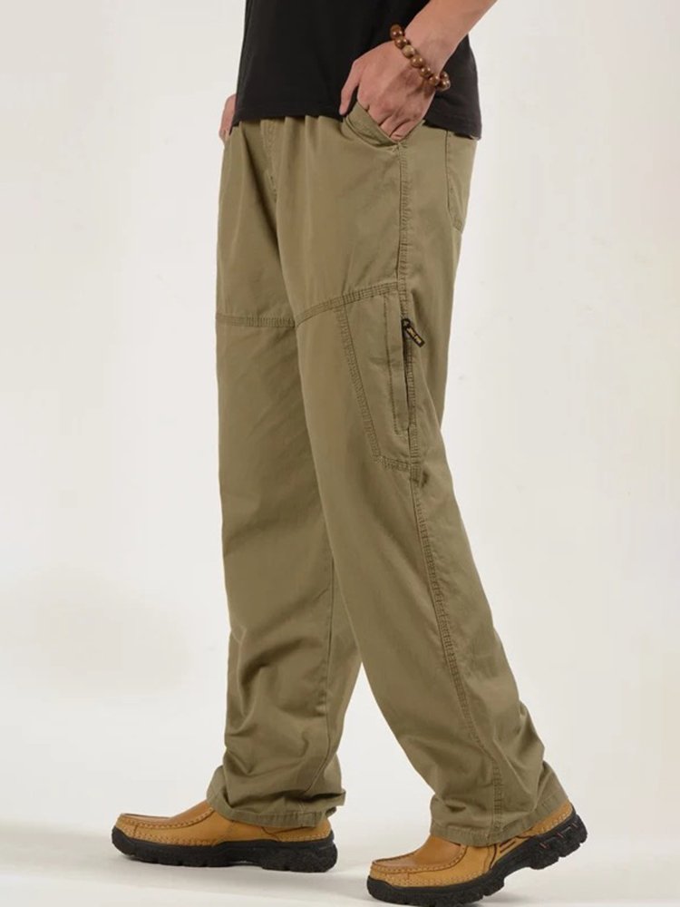 Pantalon décontracté ample à poches multiples pour homme Alohadaddy