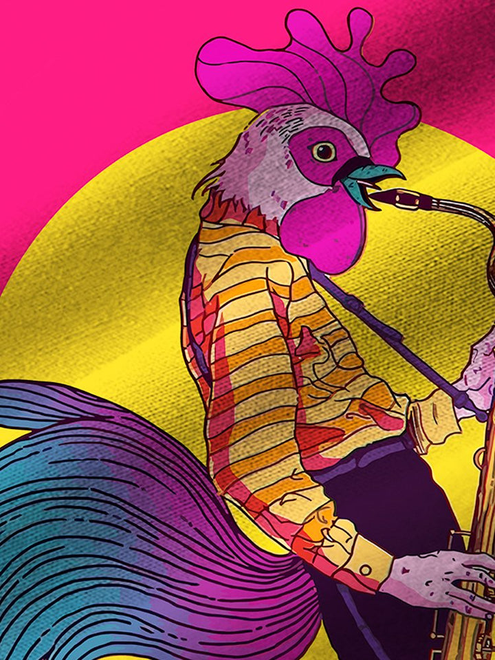 Alohadaddy Cock Musical Saxophone Print Beach Men&