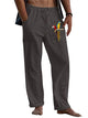 Alohadaddy Parrot Print Hawaiian Men's Breathable Loose Casual Solid Color Basic Plus Size Pants