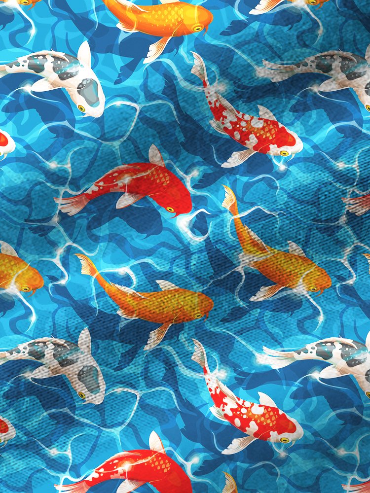 Camisa hawaiana de hombre grande y alto con estampado japonés de playa y piscina de bolsillo Alohadaddy