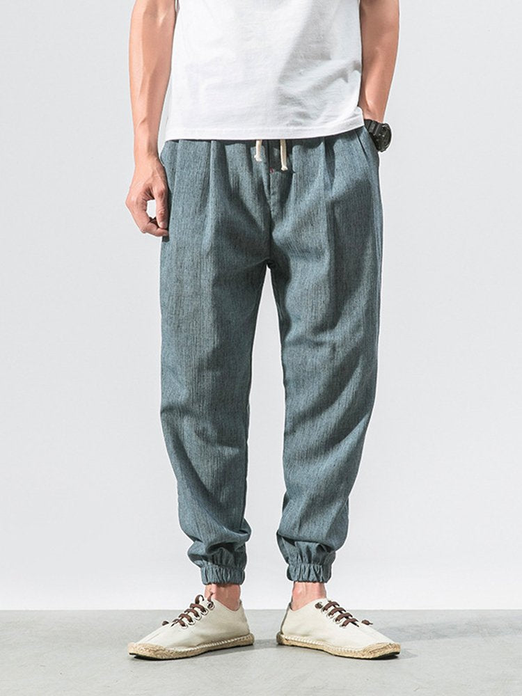 Linen Casual Trousers Men&