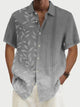 Alohadaddy Cotton Linen Men's Hawaiian Short Sleeve Shirt