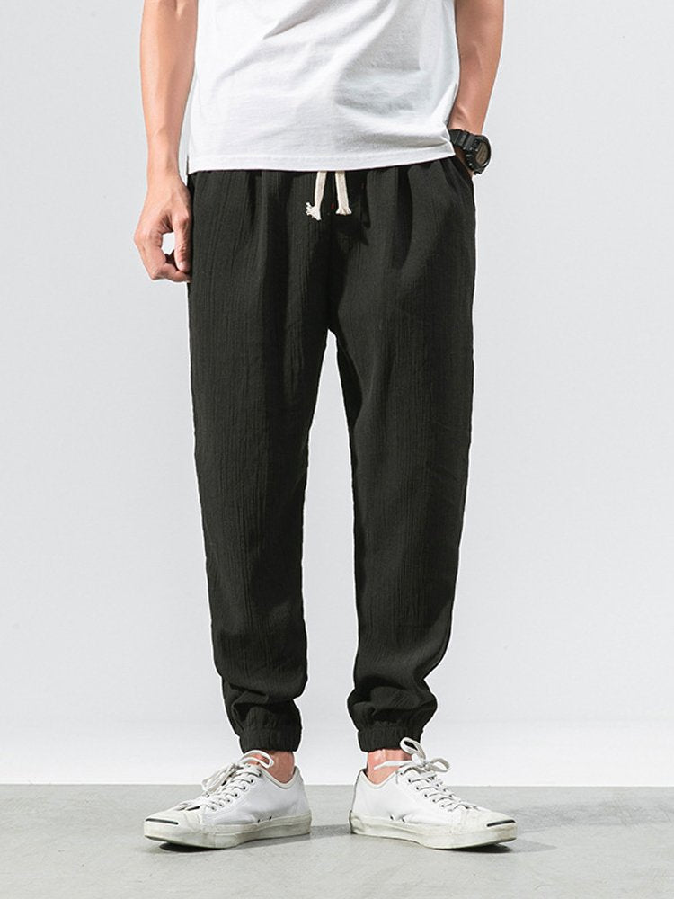 Linen Casual Trousers Men&