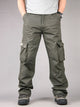 Men's Cotton Loose Multi Pocket Big&Tall Casual Pants Cargo Pants Hiking Pants