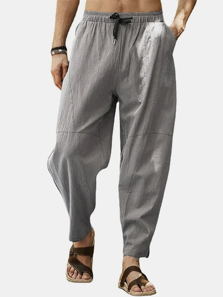 Alohadaddy Linen Pants Casual Basic Lounge Pants Men&