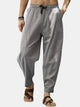 Alohadaddy Linen Pants Casual Basic Lounge Pants Men's Loose Drawstring Beach Bloom Pants
