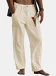 Alohadaddy Parrot Print Hawaiian Men's Breathable Loose Casual Solid Color Basic Plus Size Pants