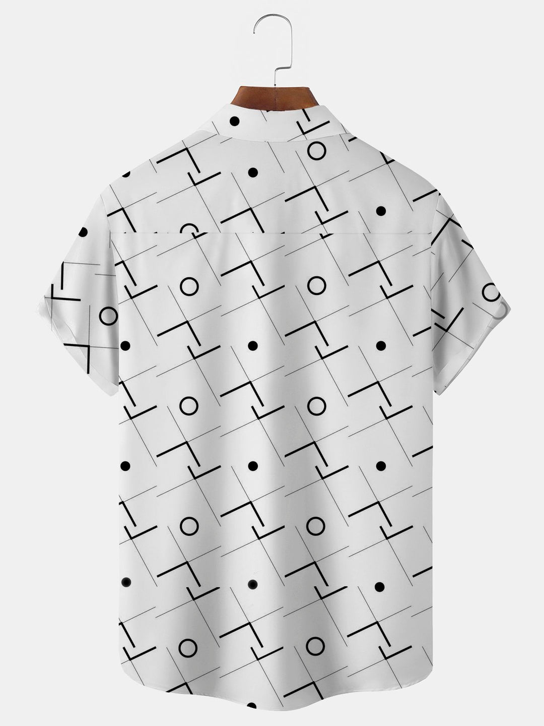 Camisa elástica con botones de talla grande con diseño geométrico hawaiano para hombre de Alohadaddy Art