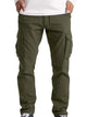 Men's Cotton Cargo Casual Pants Loose Straight Leg Trousers
