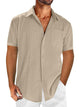 Alohadaddy Cotton Basics Men's Breast Pocket Button Short Sleeve Shirt