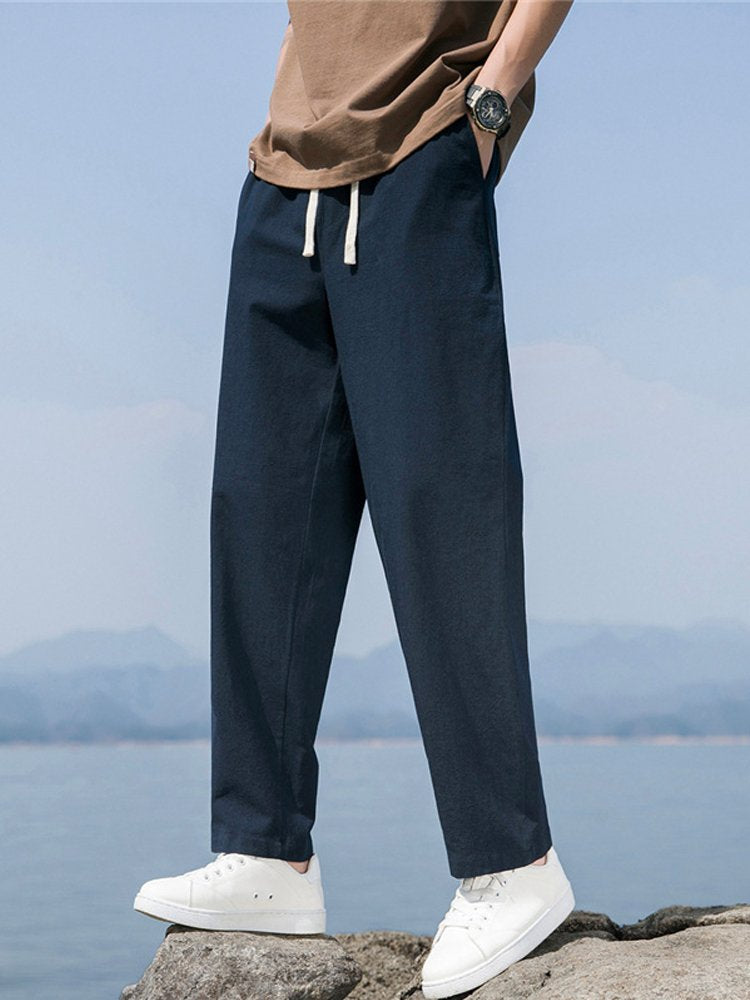Alohadaddy Linen Casual Pants Men&