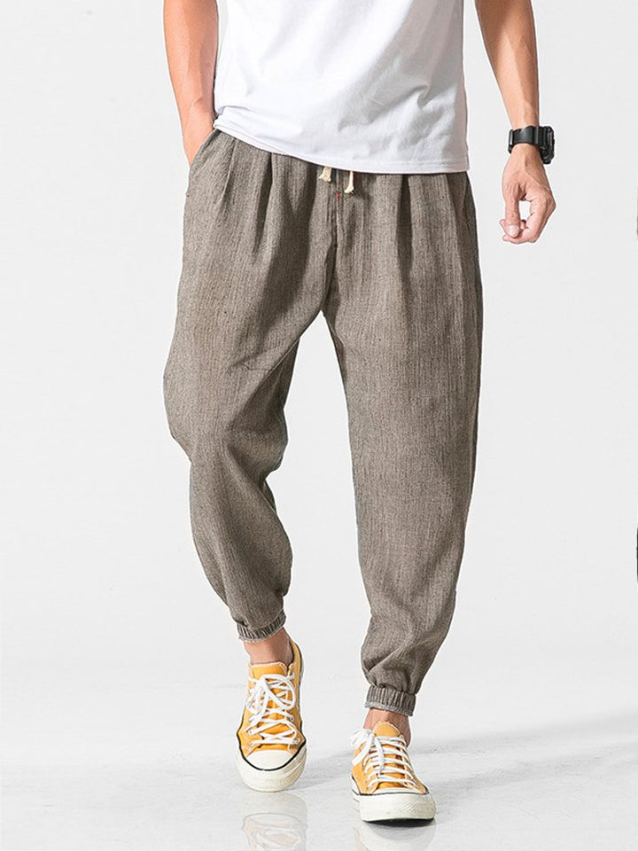 Linen Casual Trousers Men&