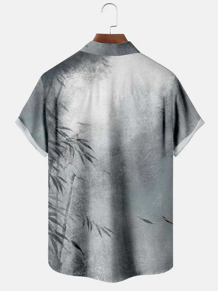Alohadaddy Sliver Vintage Bamboo Printed Casual Plus Size Shirts