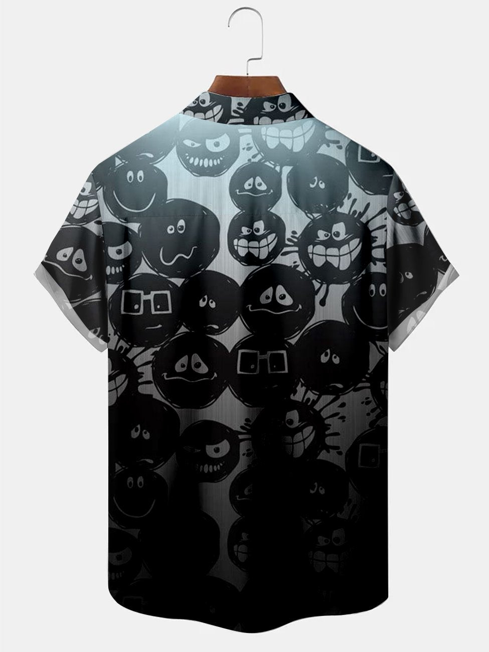Alohadaddy Halloween Ombre Pumpkin Printed Casual Plus Size Shirts