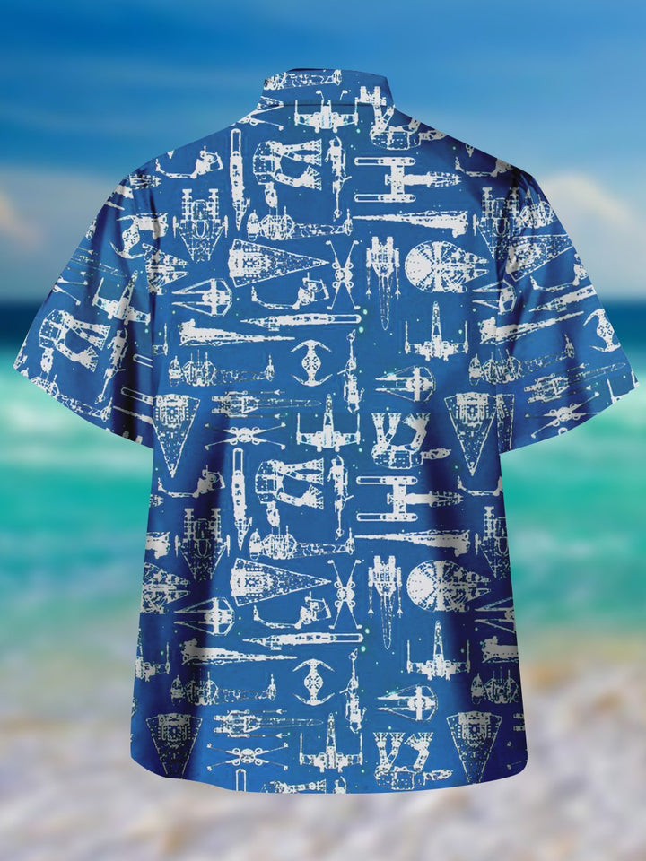 Alohadaddy Star War Printed Casual Plus Size Shirts