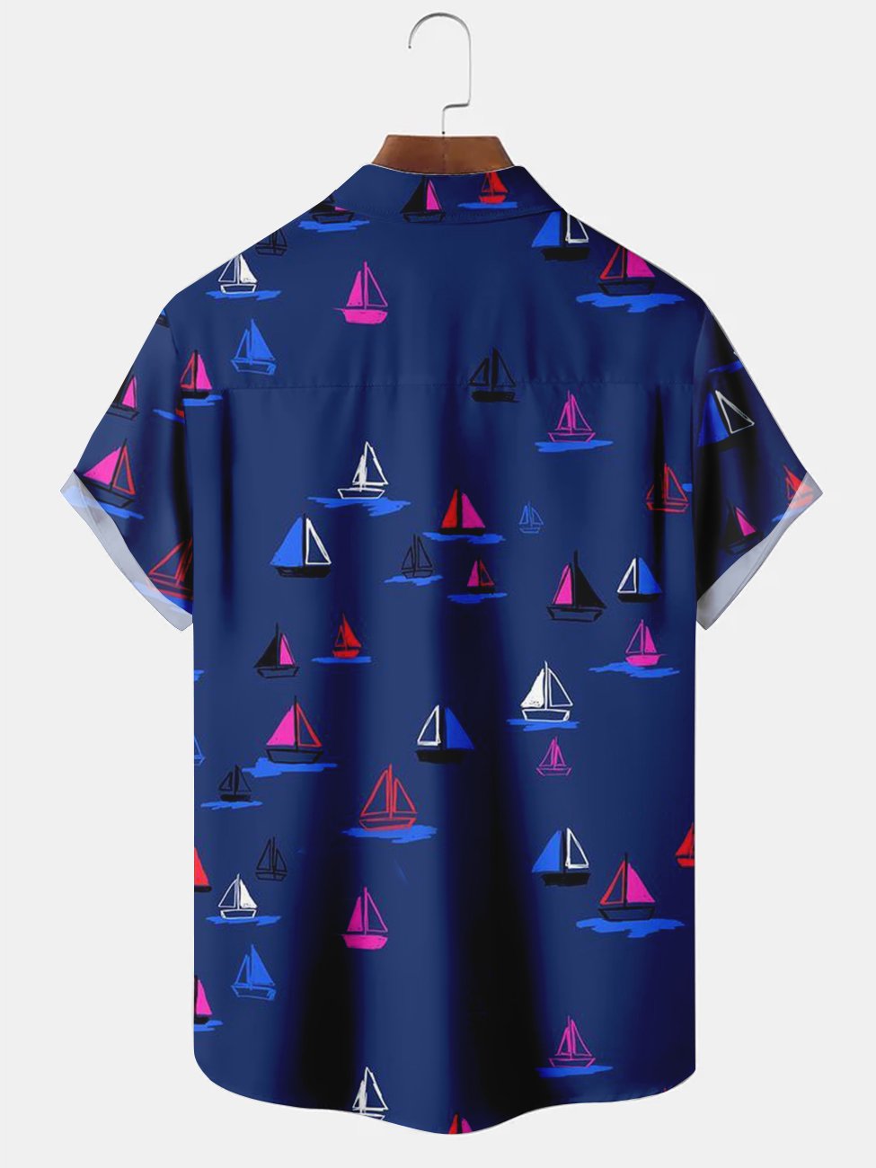 Camisas casuales de talla grande con estampado de barco Alohadaddy