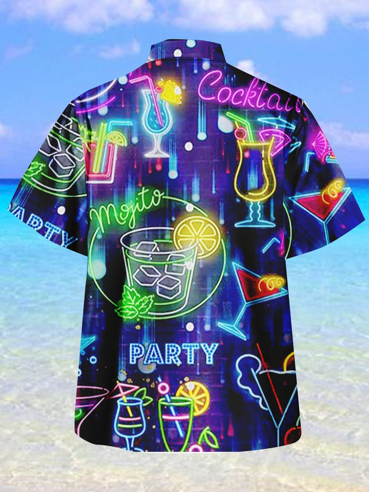 Alohadaddy Cocktail Printed Casual Plus Size Shirts