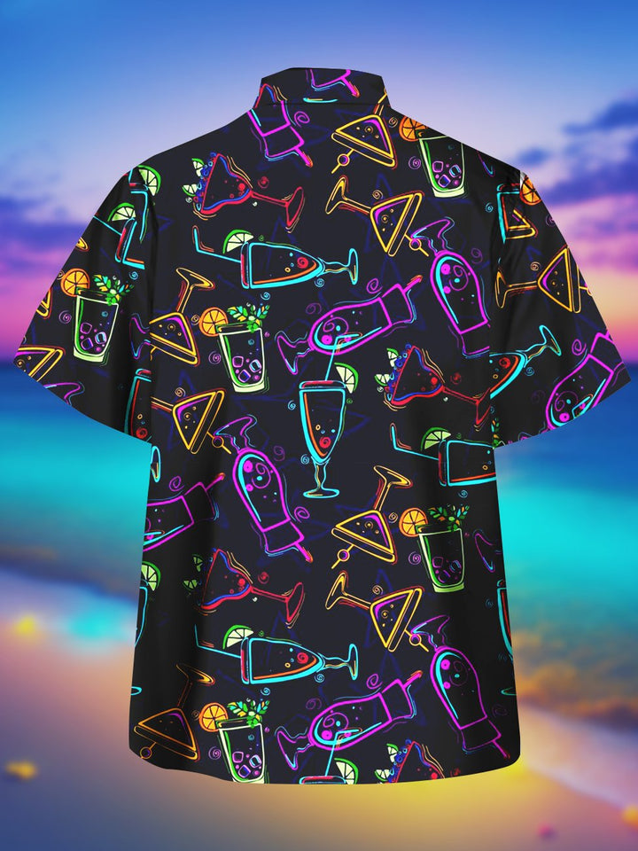 Alohadaddy Cocktail Printed Casual Plus Size Shirts
