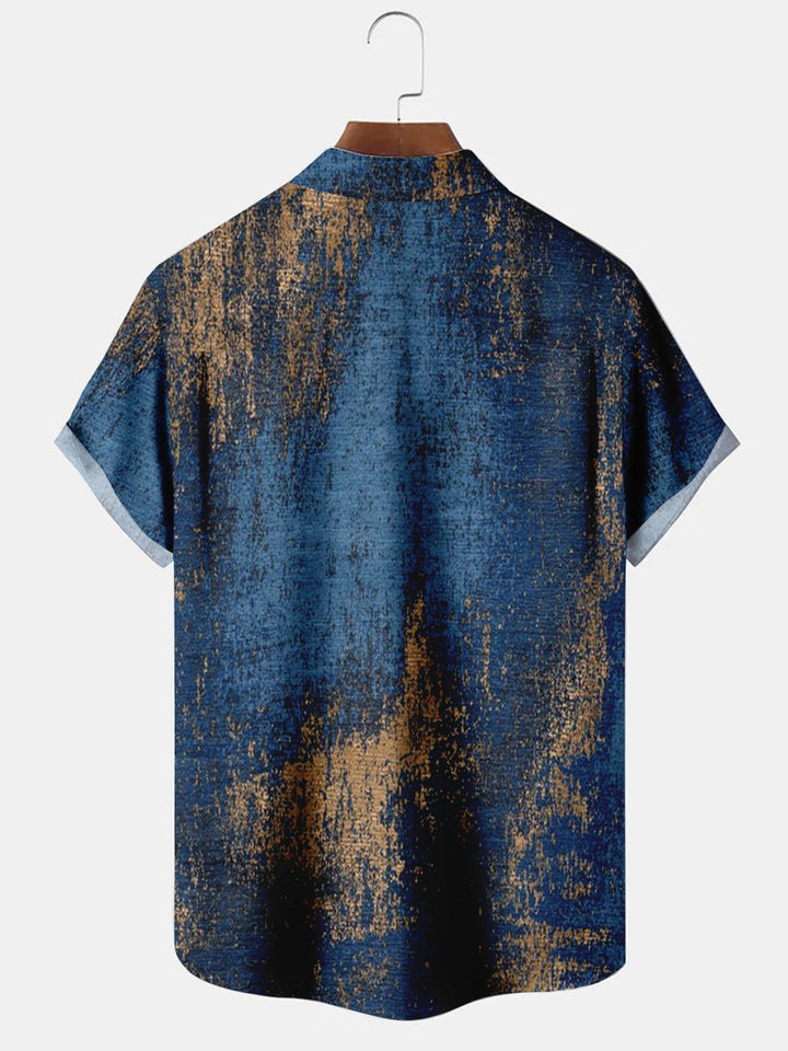 Alohadaddy Vintage Texture Printed Casual Plus Size Shirts