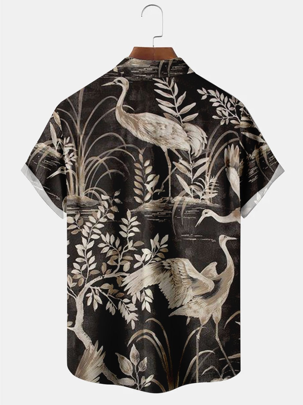 Alohadaddy Vintage Eastern Flamingo Printed Casual Plus Size Shirts