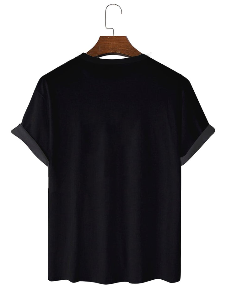 Alohadaddy Motorcycle Letters Printed Casual Short Sleeve T-Shirts
