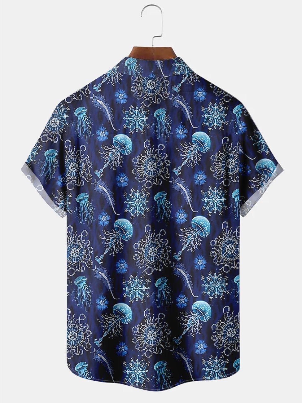 Camisas casuales de talla grande con estampado de medusas de Alohadaddy