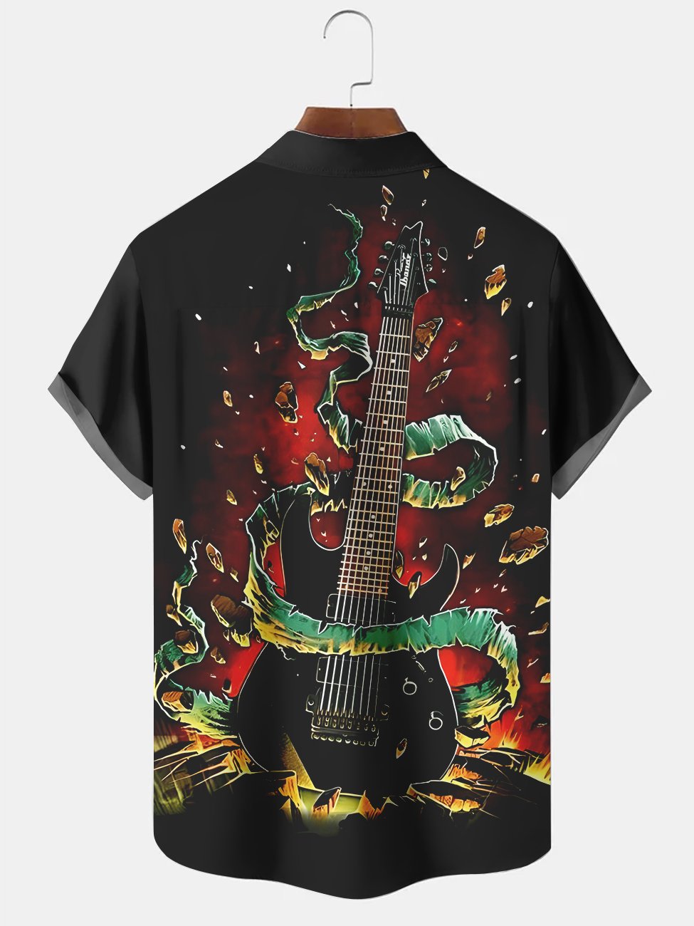 Camisetas casuales de talla grande con estampado de guitarra y instrumento musical Alohadaddy