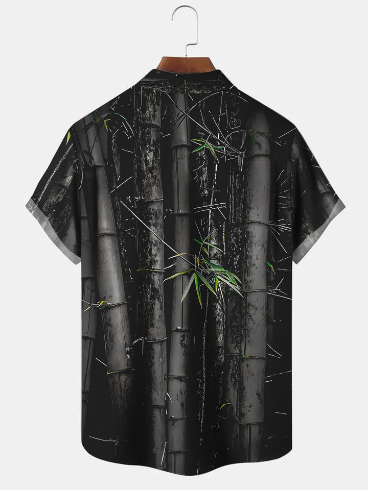 Alohadaddy Plant Bamboo Printed Casual Plus Size Shirts