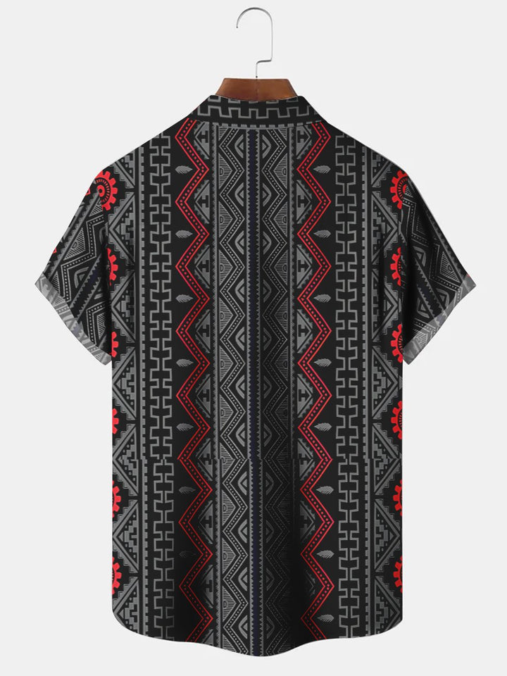 Alohadaddy Tribal Printed Casual Plus Size Shirts