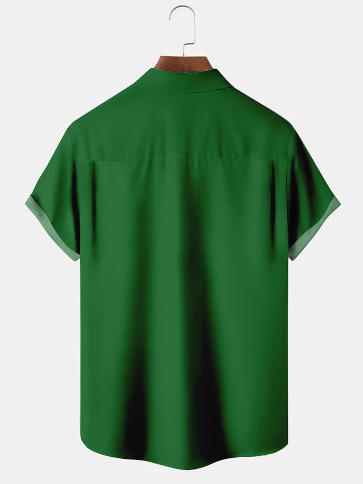 Camisas informales de talla grande con estampado de trébol de San Patricio de Alohadaddy
