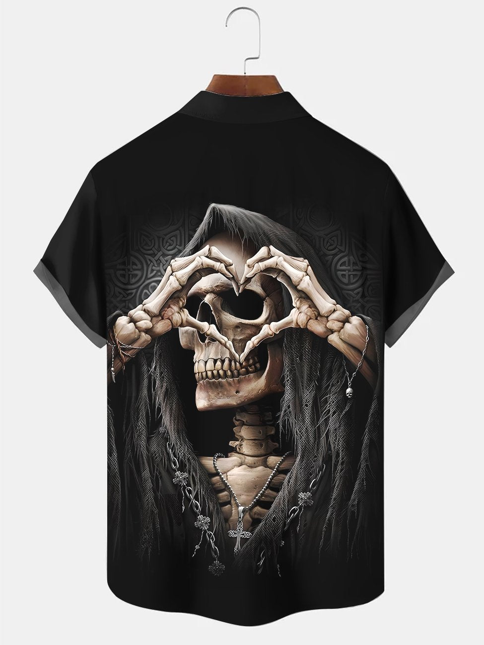 Camisas casuales de talla grande con estampado de calaveras de Alohadaddy